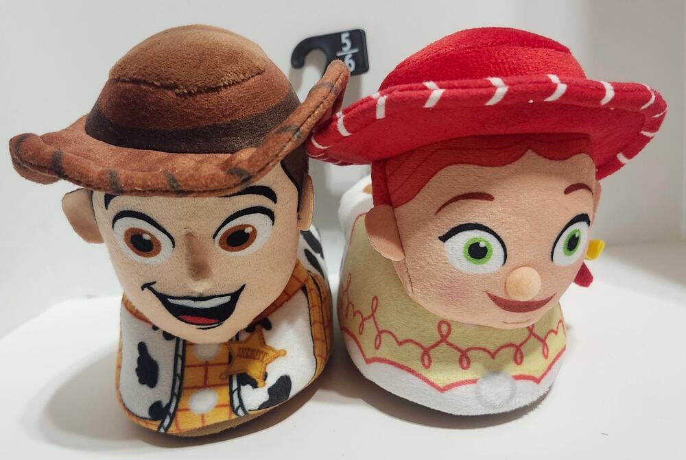 Disney Toy Story Woody Jessie 3D Plush Slippers Toddler Size 5-6 NWT